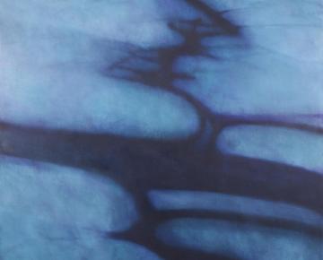 Segment of Blue Moon, 2002, Oil, acrylic on canvas, 75 x 60 inches 