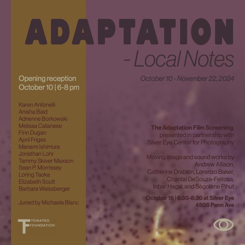 Adaptations, October 10 through November 22